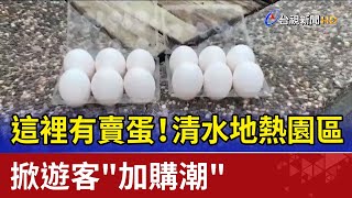 這裡有賣蛋！清水地熱園區 掀遊客\