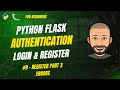 Python Flask Authentication #9 – Handle Register Form (Show Errors in Template)