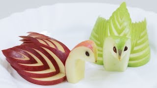 How To Make Apple Bird Carving Garnish