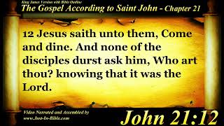The Gospel of John Chapter 21 - Bible Book #43 - The Holy Bible KJV Read Along Audio/Video/Text