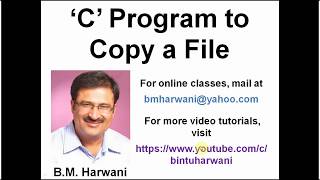 'C' Program To Make A Copy Of An Existing File (in English)