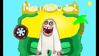 (ANIMATED) Tropical Oasis individuals: Mammott (My Singing Monsters: The Mysterious Land)