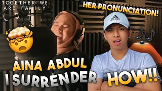 AINA ABDUL | I SURRENDER - CELINE DION (COVER BY AINA ABDUL) | Filipino TEEN in UK Reacts