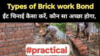 ईंट चिनाई कसे करे?, House Construction Tips Brick Compound Wall, Types of Brick Masonry, Brick bonds