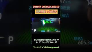 【TOYOTA COROLLA CROSS】燃費日記!117日目!本日の出勤時の燃費はこれです！ #shorts