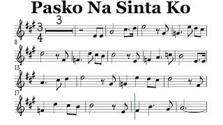 Pasko Na Sinta Ko Bb Instruments Sheet Music Backing Track Play Along Partitura