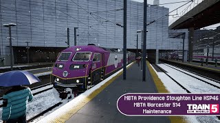 Train Sim World 5 - MBTA Providence Stoughton Line HSP46 - MBTA Worcester 514 Maintenance