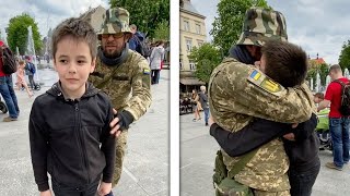 Ukrainian Soldier Returns Home To Surprise Son! (HEARTWARMING MOMENTS)