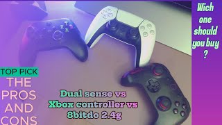 Dual Sense ,XBOX series controller \u0026 8bitdo 2.4g (Ultimate 2c), which one you should buy?