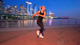 Roller Skating the Hudson River Pier at Blue Hour (with Kiira Korpi)