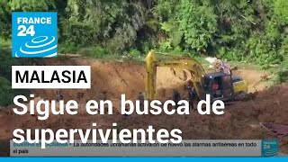 Equipos de rescate de Malasia siguen buscando supervivientes tras derrumbe mortal