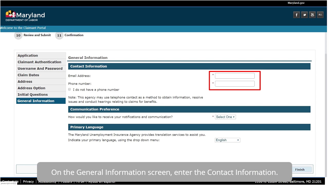 Maryland Unemployment Insurance BEACON Claimant Application - YouTube