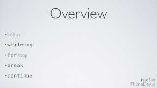 7 Lecture - Loops in Objective-C for iOS 7.0