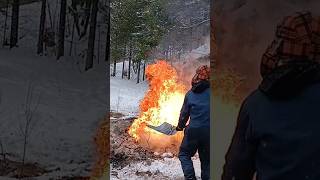 What happens when you burn old gas