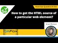 How to get the html source code of a particular web element (Selenium Interview Question #251)