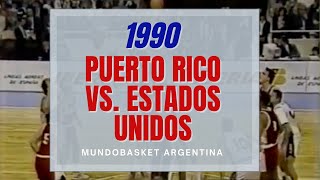 MundoBasket 1990 Argentina Puerto Rico vs Estados Unidos