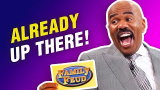 These answers were already up on the board! Steve Harvey roasts contestants on Family Feud!