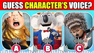 SING 2 MOVIE QUIZ 🐷🎤🎬 Guess the Characters by Their Voice 🔊| Gunter, Ash, Buster Moon