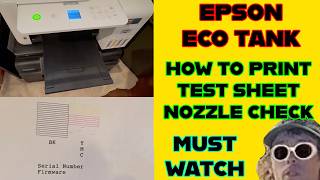 Epson EcoTank ET-2800 etc. How to Print Nozzle Check Page Test Print Quality Color & Alignment