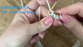 Centered Double Decrease (CDD) in the Round — Eastern Knitting Made Simple