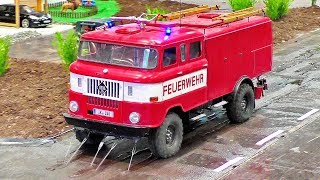 SPECTACULAR AMAZING !!! RC IFA W-50 SCALE 1:10 MODEL FIRE TRUCK WITH FASCINATING WATER FUNCTIONALITY