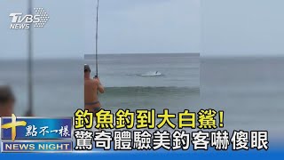 釣魚釣到大白鯊! 驚奇體驗美釣客嚇傻眼｜十點不一樣20210812