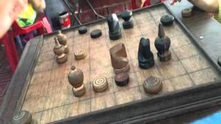 How to play Khmer Thai Chess N know  position run of bullet as King, Horse, Boat, Cow, Fish  part2