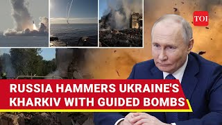 Putin's Forces Bomb Ukraine's Military Airfield; Guided Bombs Rained On Kharkiv | Watch