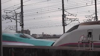 JR東日本 東北･秋田新幹線 E5系+E3系併結編成通過@鉄道博物館