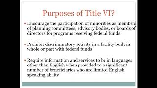 2020 Title VI Training