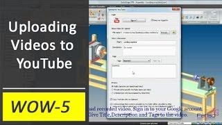 How to upload Videos to YouTube in Solid Edge ST6?