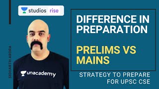 Difference in Preparation - Prelims vs Mains | Strategy to Prepare For UPSC CSE | Sidharth Arora
