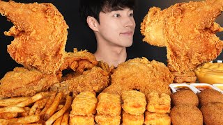 ASMR MUKBANG FRIED CHICKEN & CHICKEN NUGGETS & FRENCH FRIES & ONION RINGS