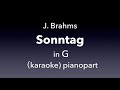 sontag j. brahms in g piano accompaniment karaoke