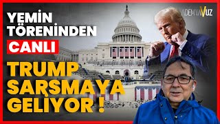 TRUMP FIRTINA GİBİ DÖNDÜ, WASHİNGTON SOKAKLARINDAN CANLI