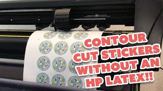 How I Make Contour Cut Stickers WITHOUT an HP Latex - Flexi Print \u0026 Cut, OKI 931, Summa D140 - Vlog3