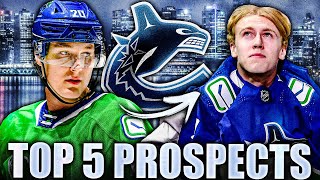 THE TOP 5 VANCOUVER CANUCKS PROSPECTS (RANKED By The Hockey News) 2023 NHL News: Raty, Lekkerimaki