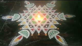 Kartigai masam special KOLAM.  ANNA POORANAI KOLAM