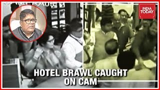 Hotel Brawl Caught On Camera; Bihar Minister's Security Points Gun At Hotel Staff