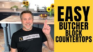 DIY Butcher Block Island Countertop | Kitchen Makeover Series Part 4