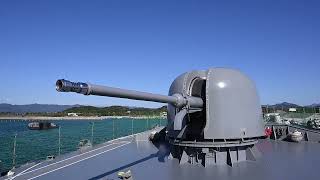 護衛艦あぶくま　62口径76mm単装速射砲操作展示