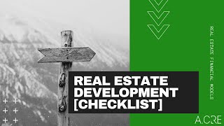 Real Estate Development Due Diligence Checklist Tool in Excel