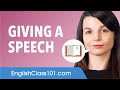 Giving a Speech in English - English Conversational Phrases