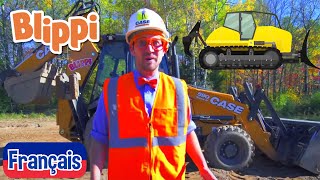 Blippi en français - Blippi visite un chantier de construction | Vidéos éducatives pour les enfants