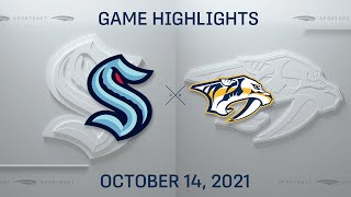 NHL Highlights | Kraken vs. Predators - Oct. 14, 2021