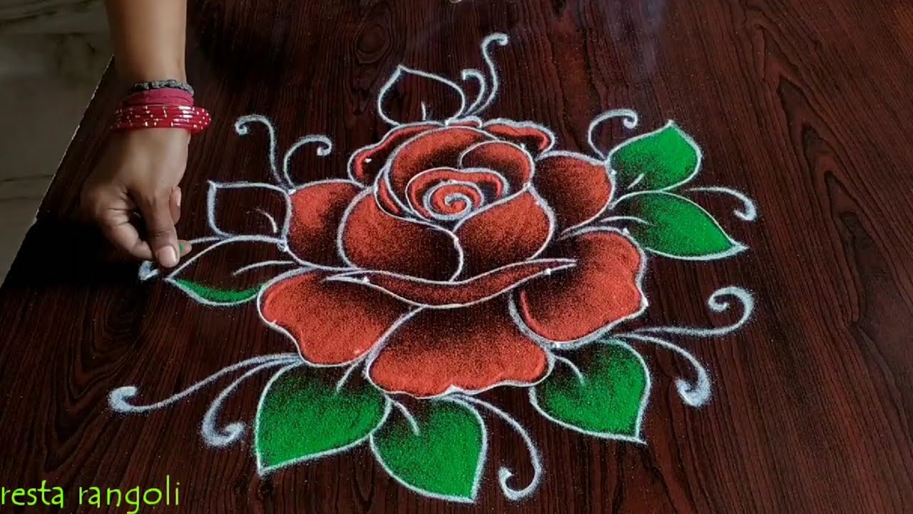 Rose Flower Rangoli Designs For Diwali Best Flower Site