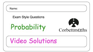Probability Answers - Corbettmaths