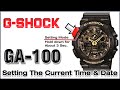 GA-100 G-Shock Module 5081 HOW TO SET Time, Date, Month, Year, Light, City, DTS, 24H - Easy TUTORIAL