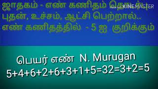 ஜாதகத்தில் புதன், சந்திரன், எண் கணிதத்தில் 5, 2 தொடர்பு..