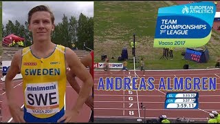 Andreas Almgren (3:a) - 1500 m - 1st League, lag-EM - Vasa/FIN - 24 juni 2017